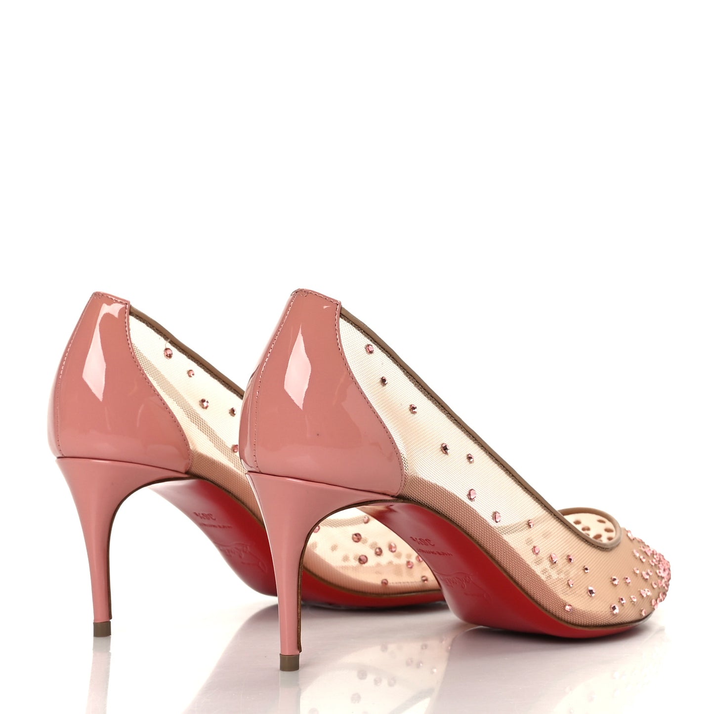 Patent Rete Strass Follies 70 Pumps 36.5 Guimauve