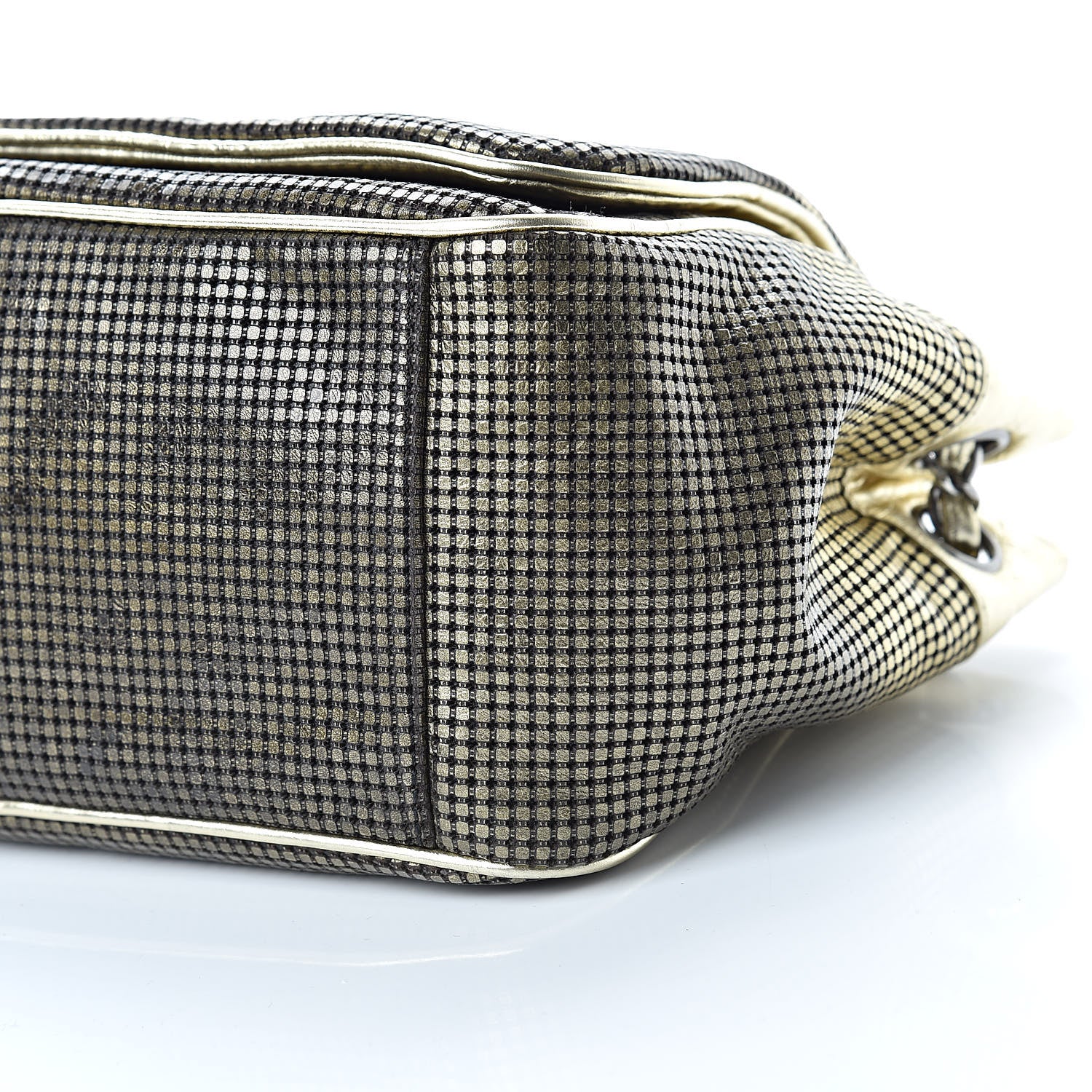 Chanel Metallic Lambskin Perforated Hollywood Accordion Flap Bag Gold 10 of 10