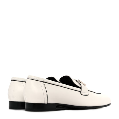 Hermes Calfskin Womens Paris Loafers 38.5 White 4 of 9
