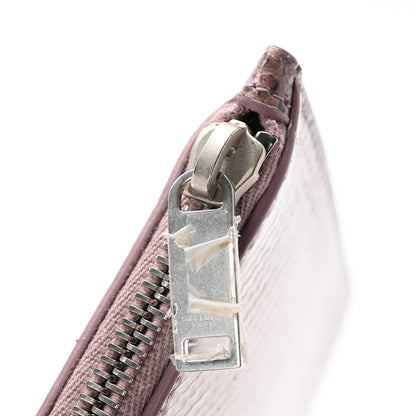 Saint Laurent Snakeskin Zip Pouch Purple Multicolor 8 of 10