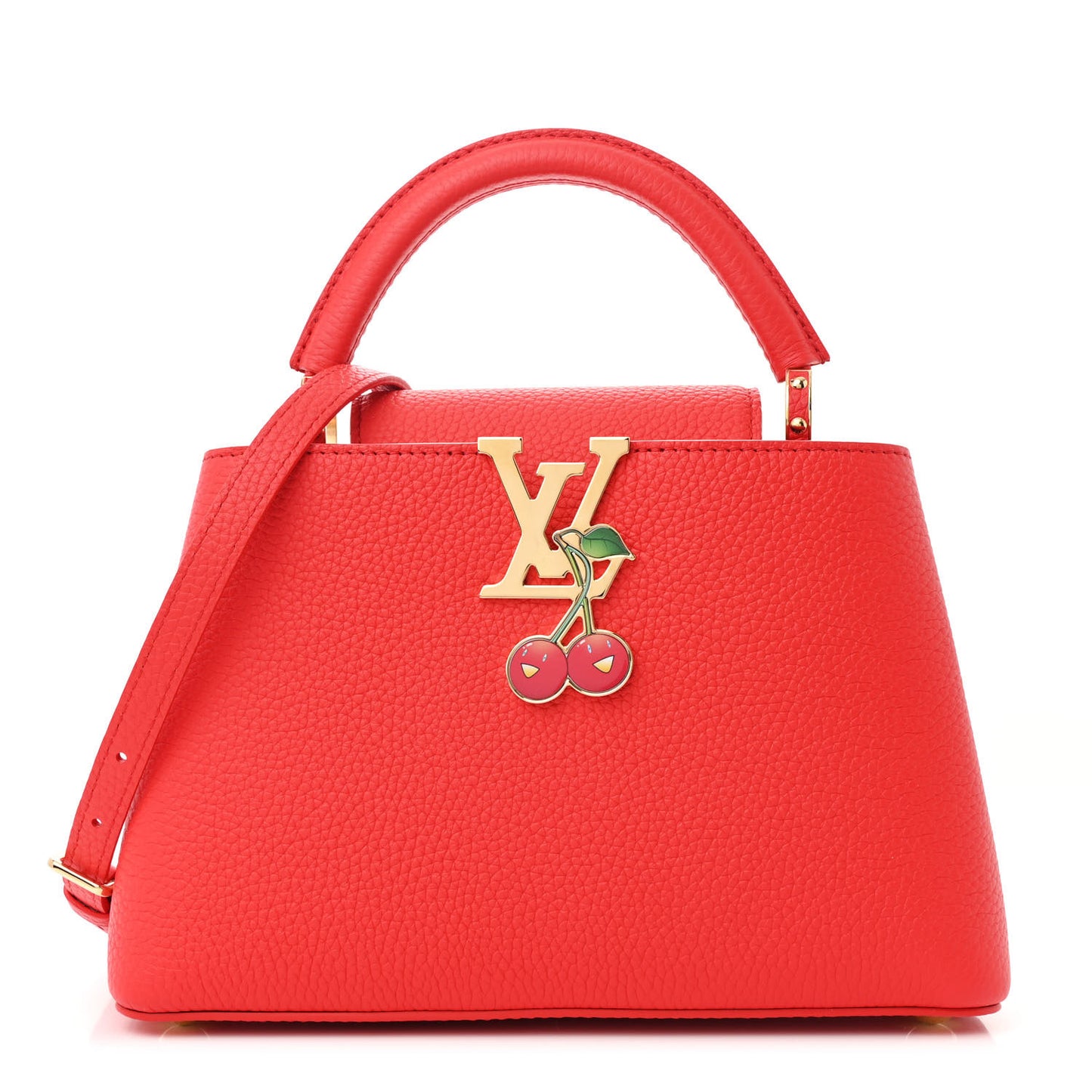 LV X TM Taurillon Cerises Capucines BB Rouge