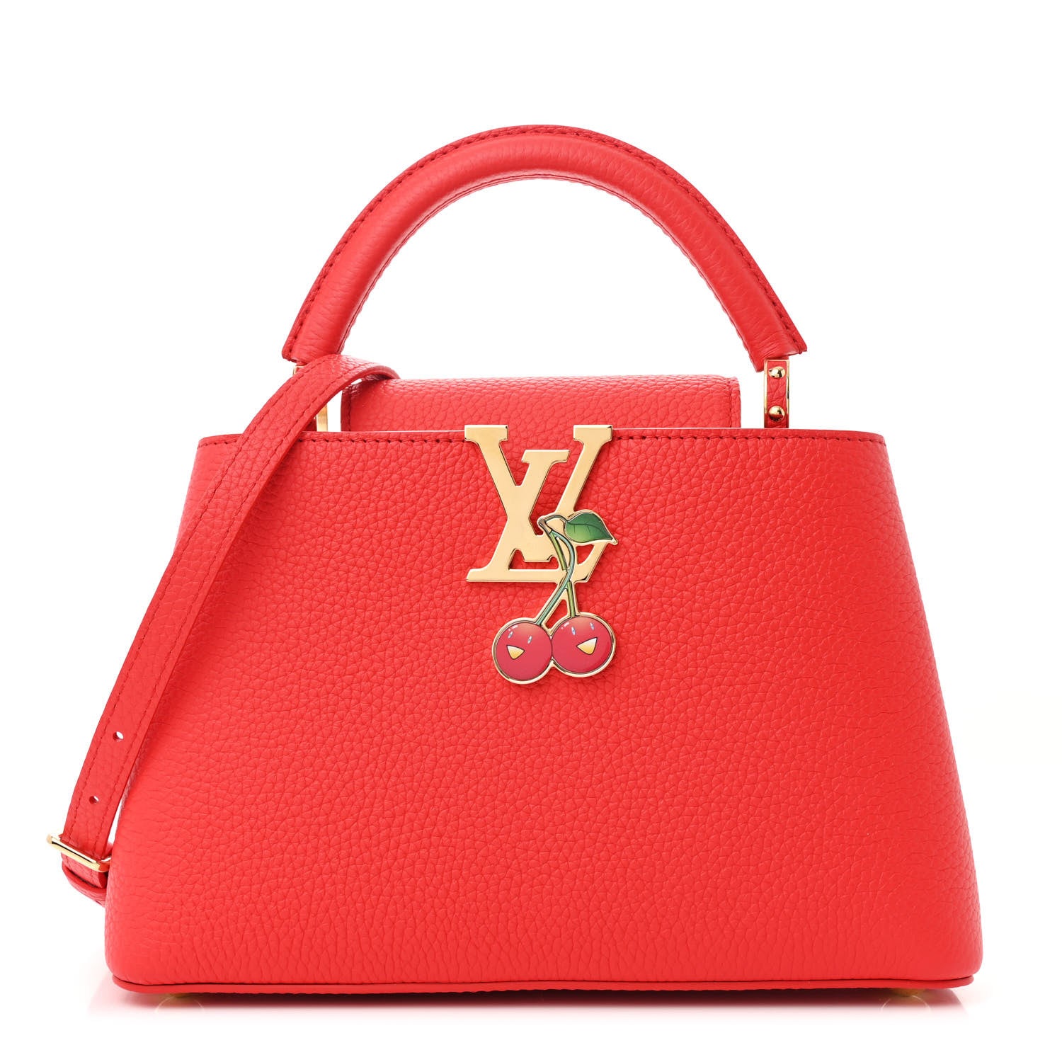 Louis Vuitton LV X TM Taurillon Cerises Capucines BB Rouge 1 of 11