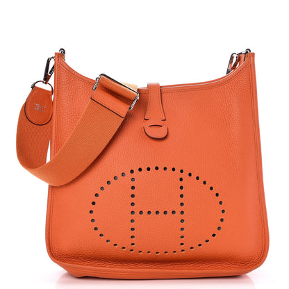 Hermes Taurillon Clemence Evelyne III PM Orange 1 of 7