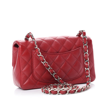 Chanel Caviar Quilted Mini Rectangular Flap Red 3 of 10