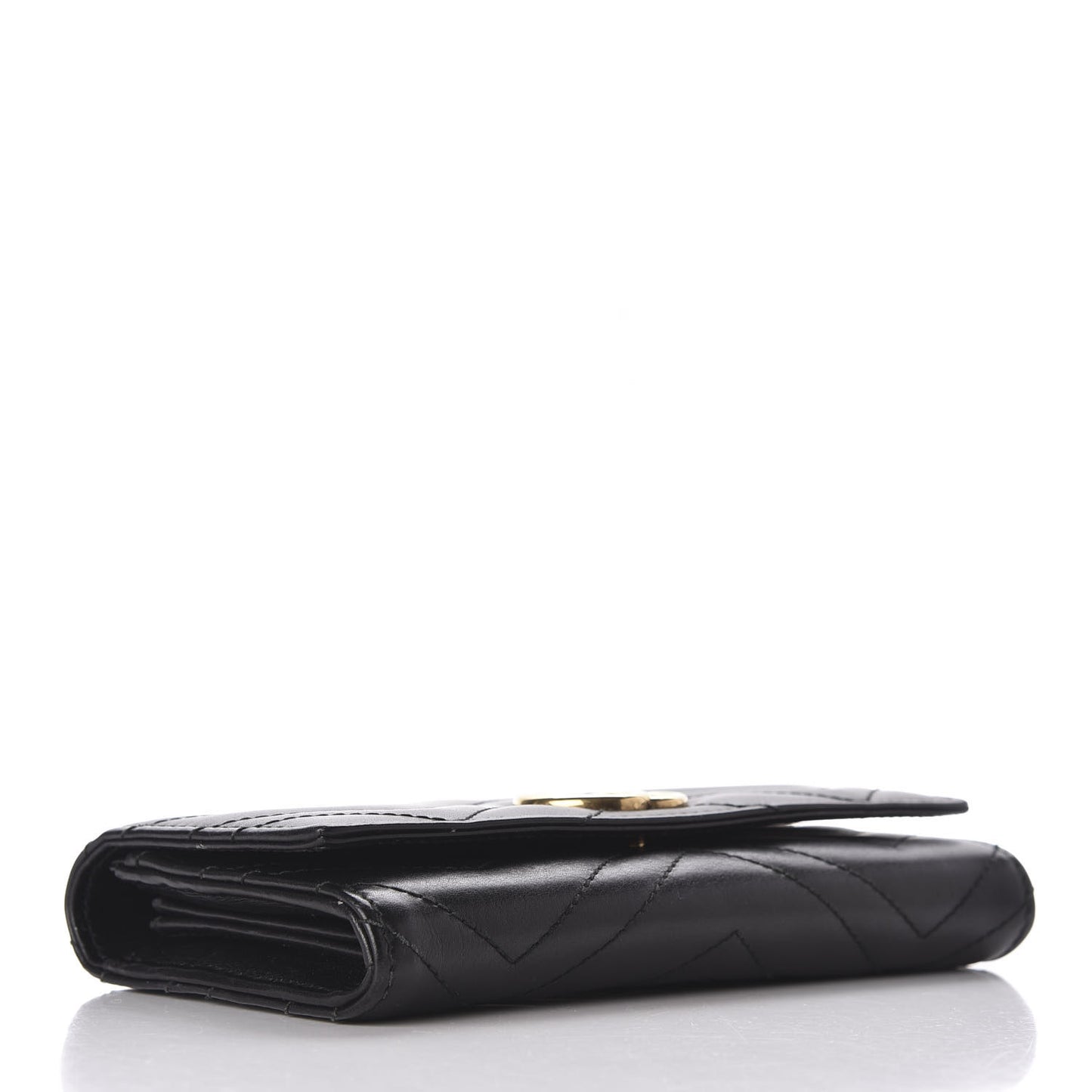 Calfskin Matelasse GG Marmont Continental Wallet Black