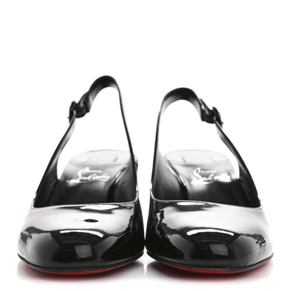 Christian Louboutin Patent So Jane Sling 55 Pump 38.5 Black 3 of 9