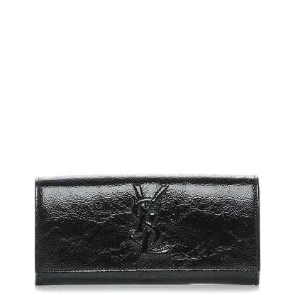 Saint Laurent Textured Patent Belle De Jour Wallet Black 1 of 8