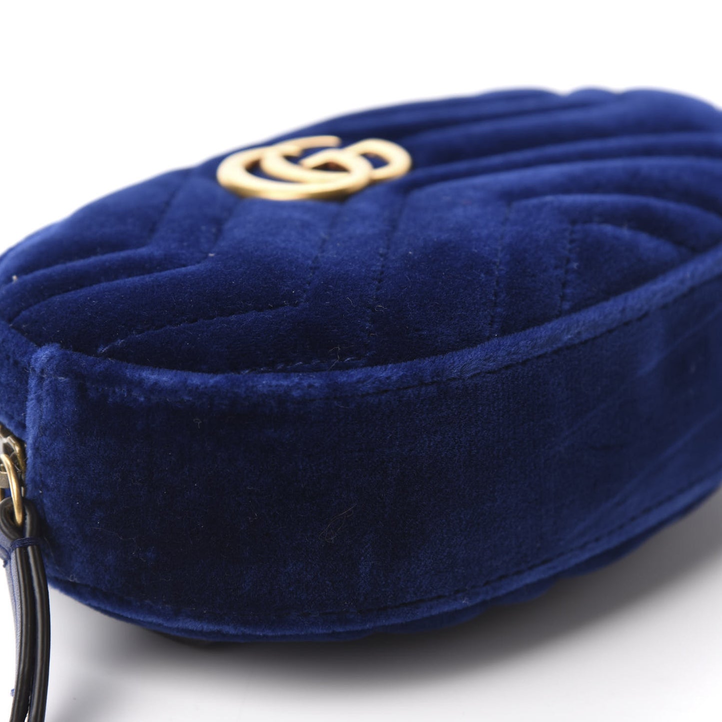 Velvet Matelasse GG Marmont Belt Bag 85 34 Cobalt Blue