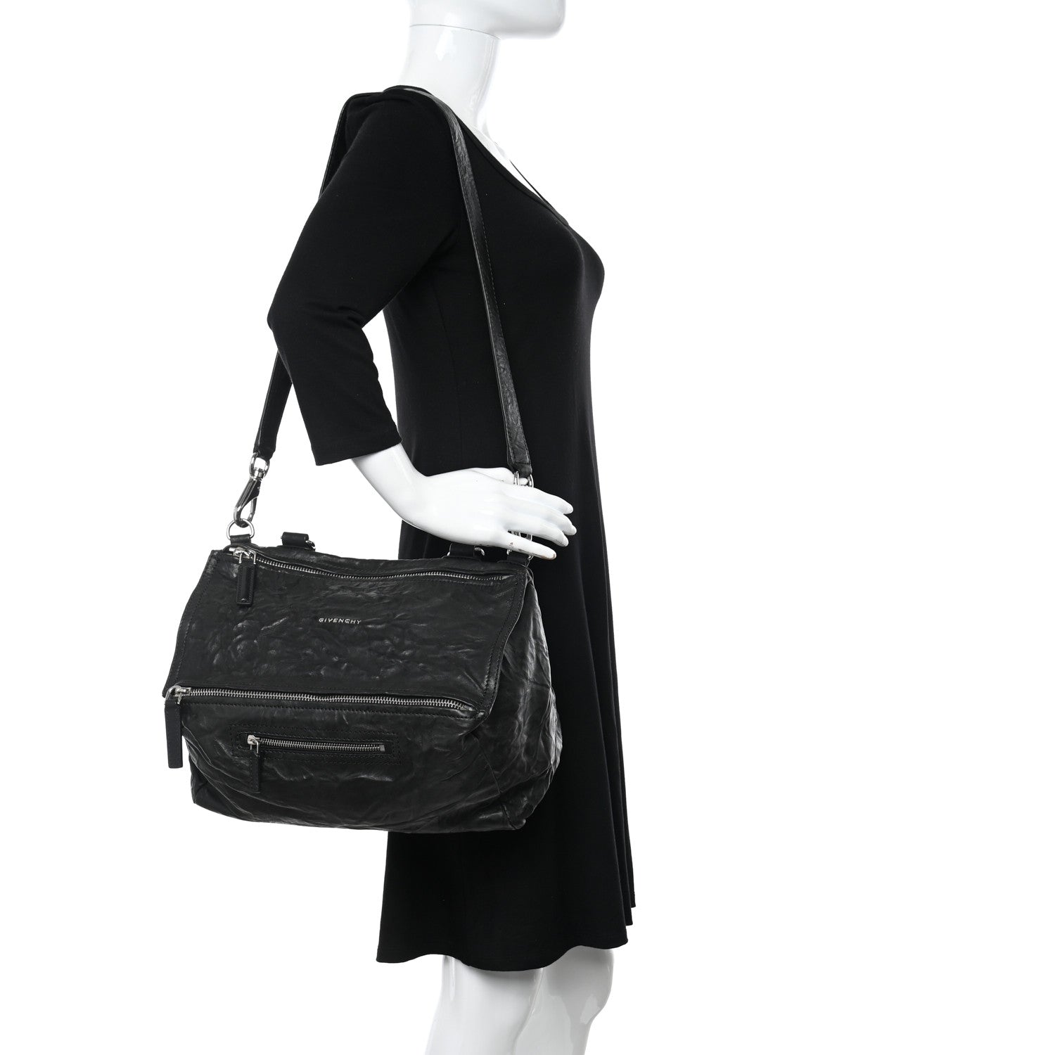 Givenchy Tumbled Sheepskin Medium Pandora Black 2 of 11