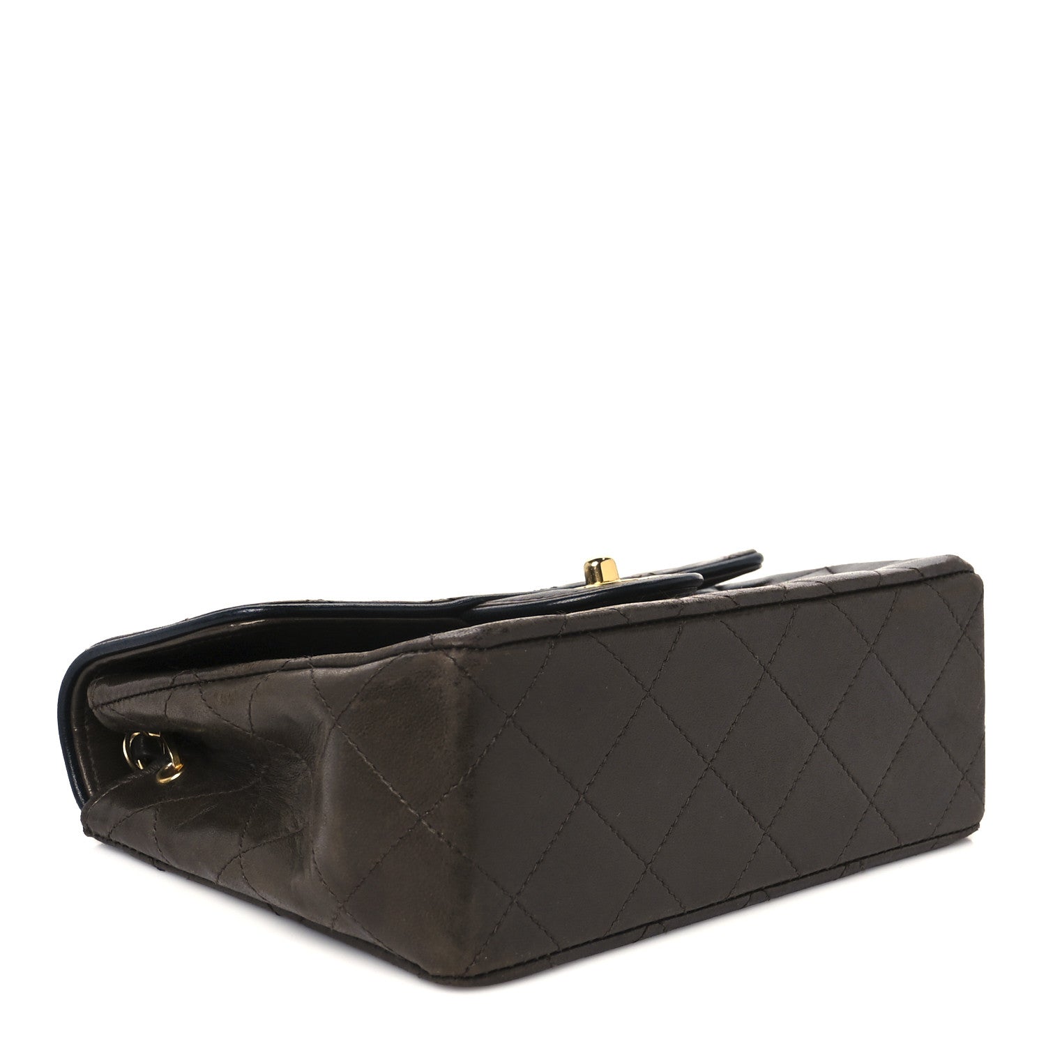 Chanel Lambskin Quilted Mini Square Flap Bag Dark Brown 4 of 12