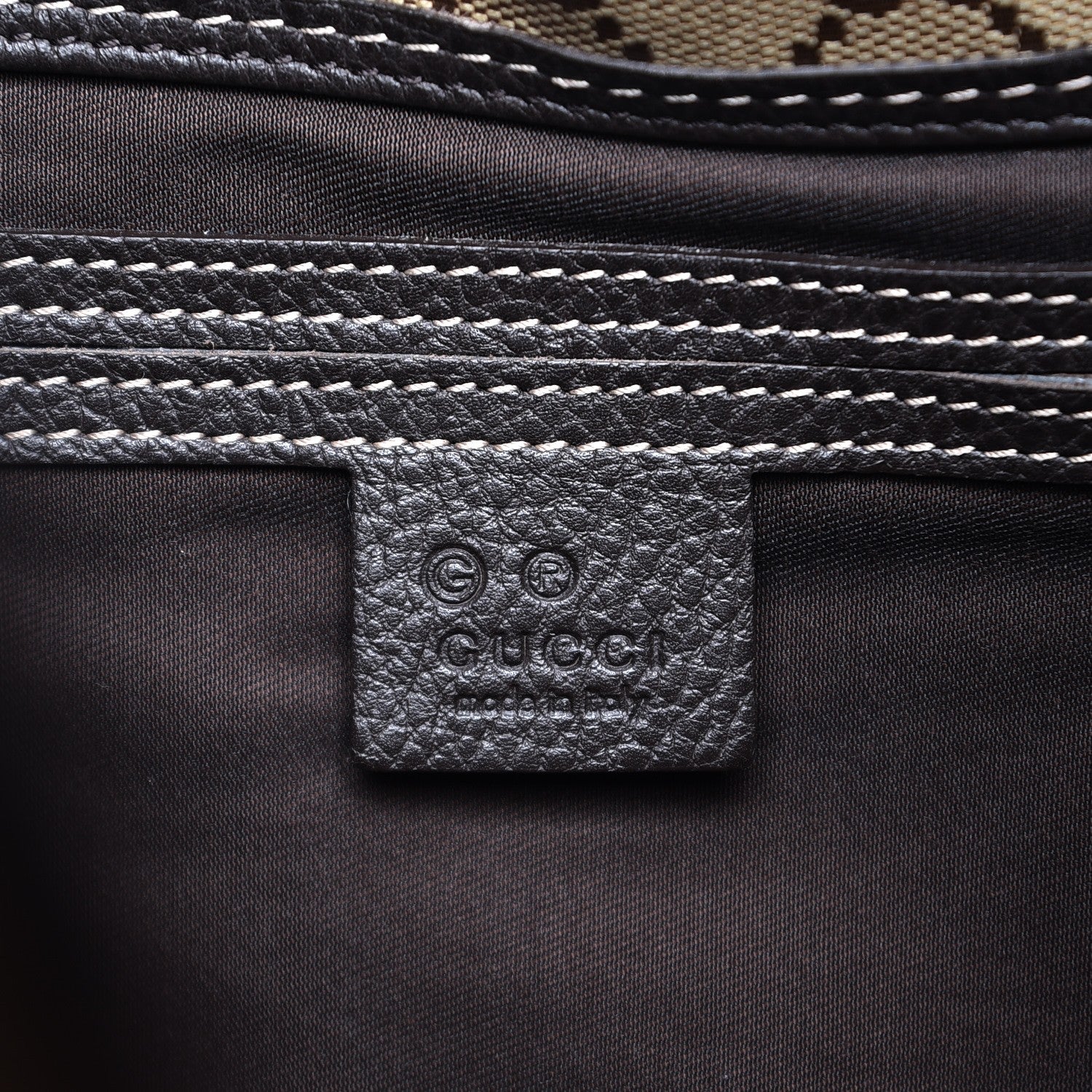 Gucci Crystal Monogram Dollar Calfskin Medium Joy Shoulder Bag Beige Ebony Testa Di Moro 6 of 7