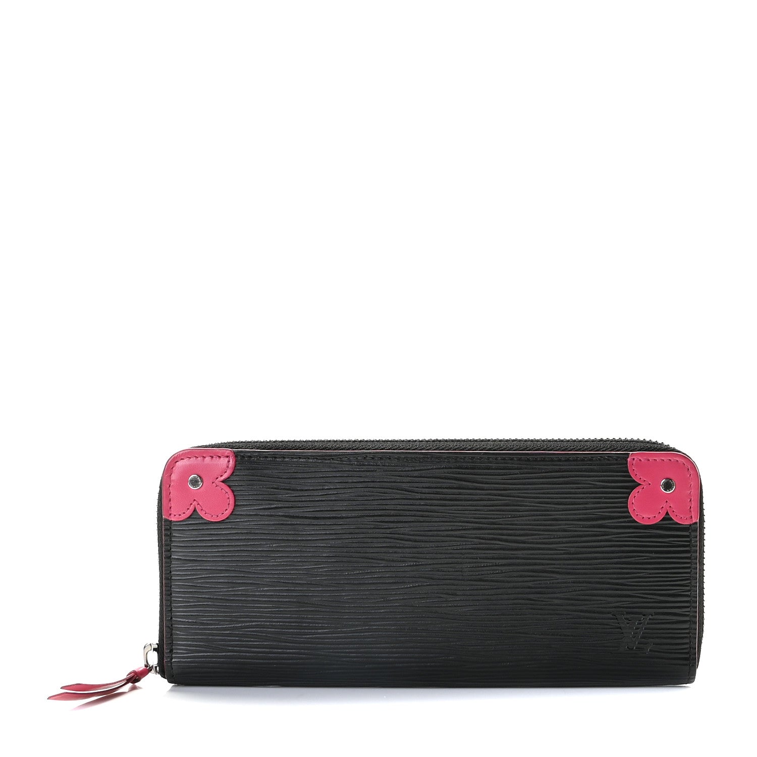 Louis Vuitton Epi Blooming Corners Clemence Wallet Black 1 of 9