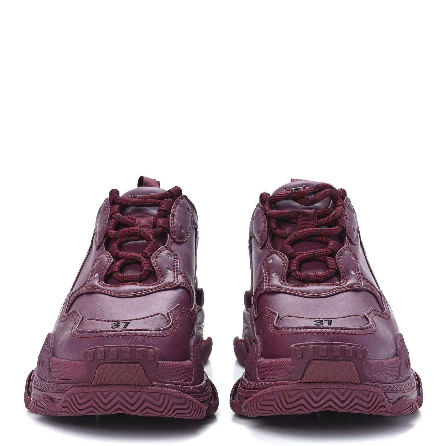 Fabric Womens Triple S Sneakers 37 Burgundy