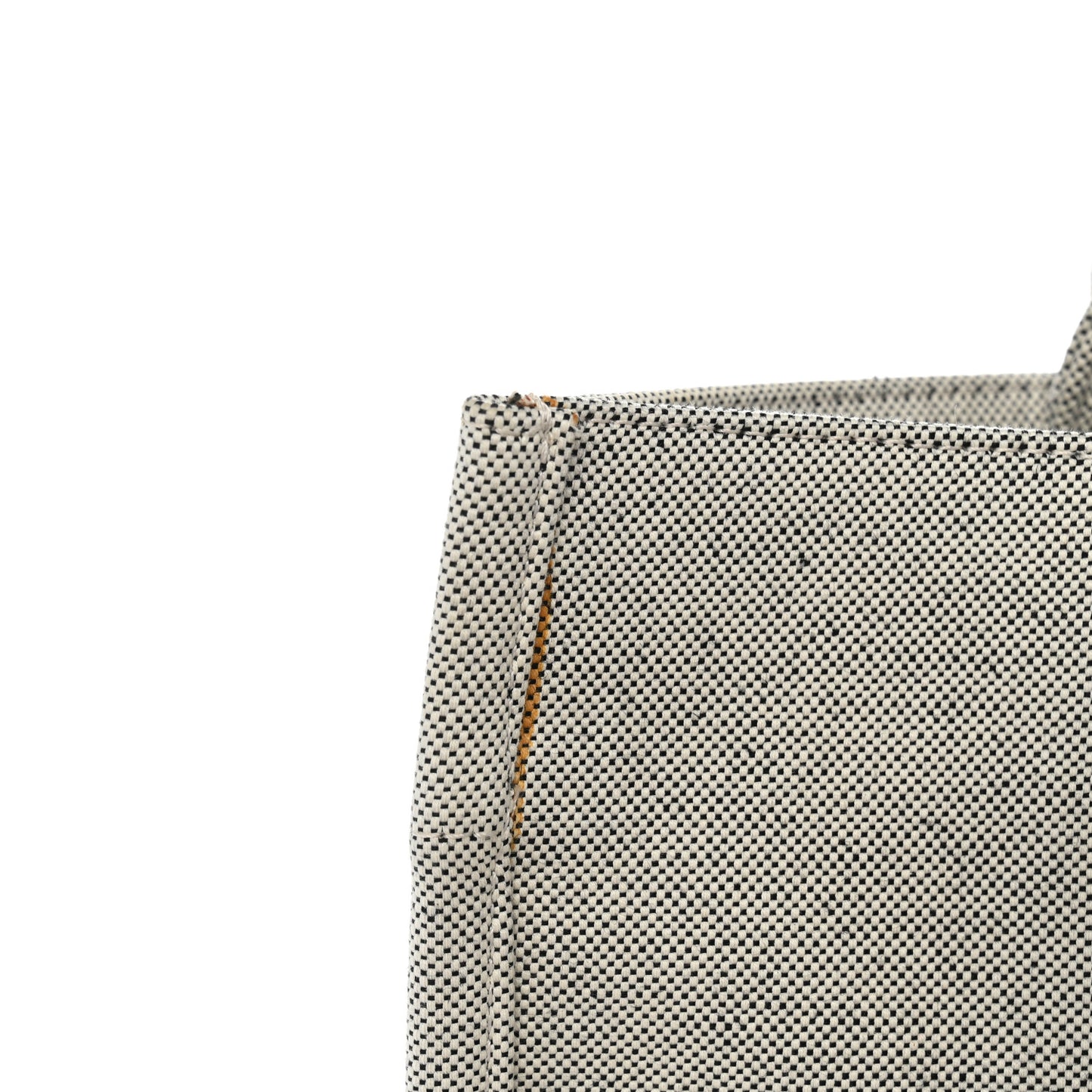 Canvas Calfskin Studded Large Logo Tote Bag Ecru Black