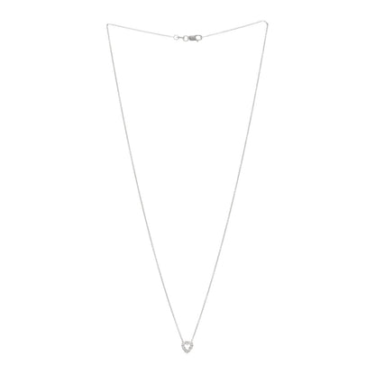 Roberto Coin 18K White Gold Diamond Tiny Treasures Heart Pendant Necklace 3 of 4