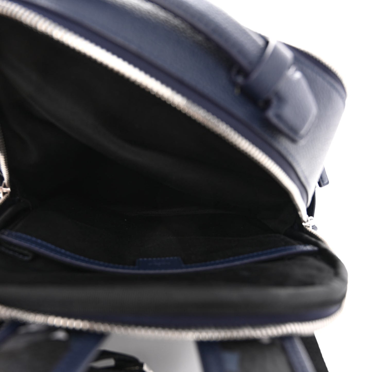 Calfskin Visetos Floral Leopard Klassik Small Stark Backpack Blue Black