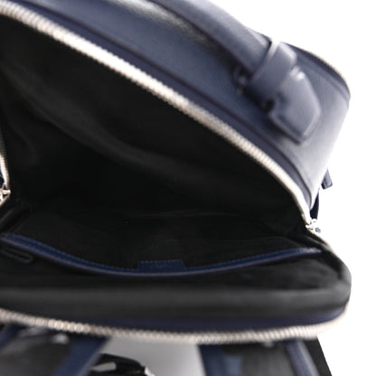MCM Calfskin Visetos Floral Leopard Klassik Small Stark Backpack Blue Black 5 of 12