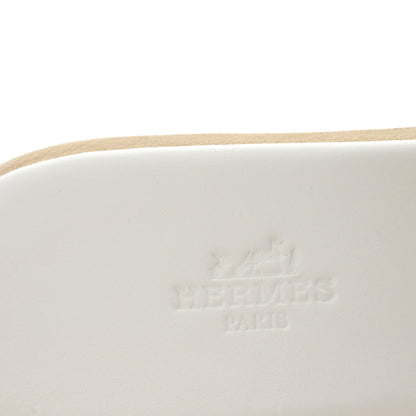 Hermes Calfskin Cork Eze 30 Sandals 37 White 8 of 9