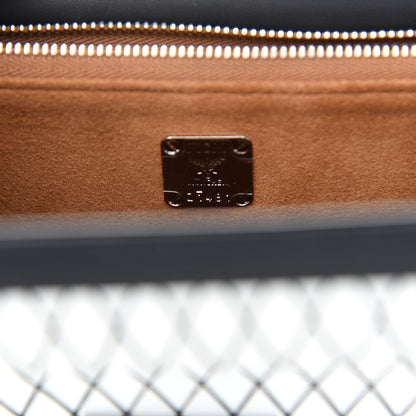 MCM Calfskin Polke Stud Rombi Mini Mitte Crossbody White Black 10 of 10
