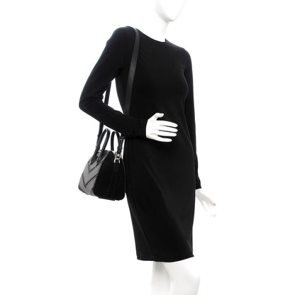 Givenchy Calfskin Suede Mini Studded Chevron Antigona Black 2 of 18
