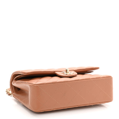 Chanel Lambskin Quilted Small Double Flap Brown 4 of 11