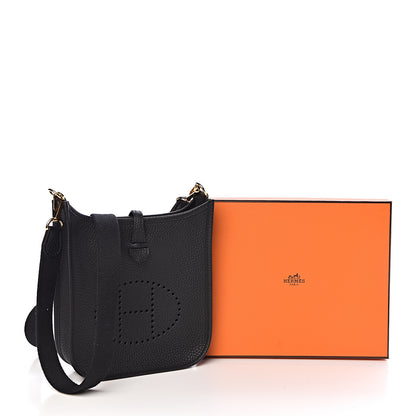 Hermes Taurillon Clemence Evelyne TPM Black 11 of 11