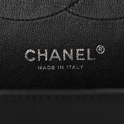 Chanel Lambskin Chevron Quilted Jumbo Double Flap So Black 6 of 11