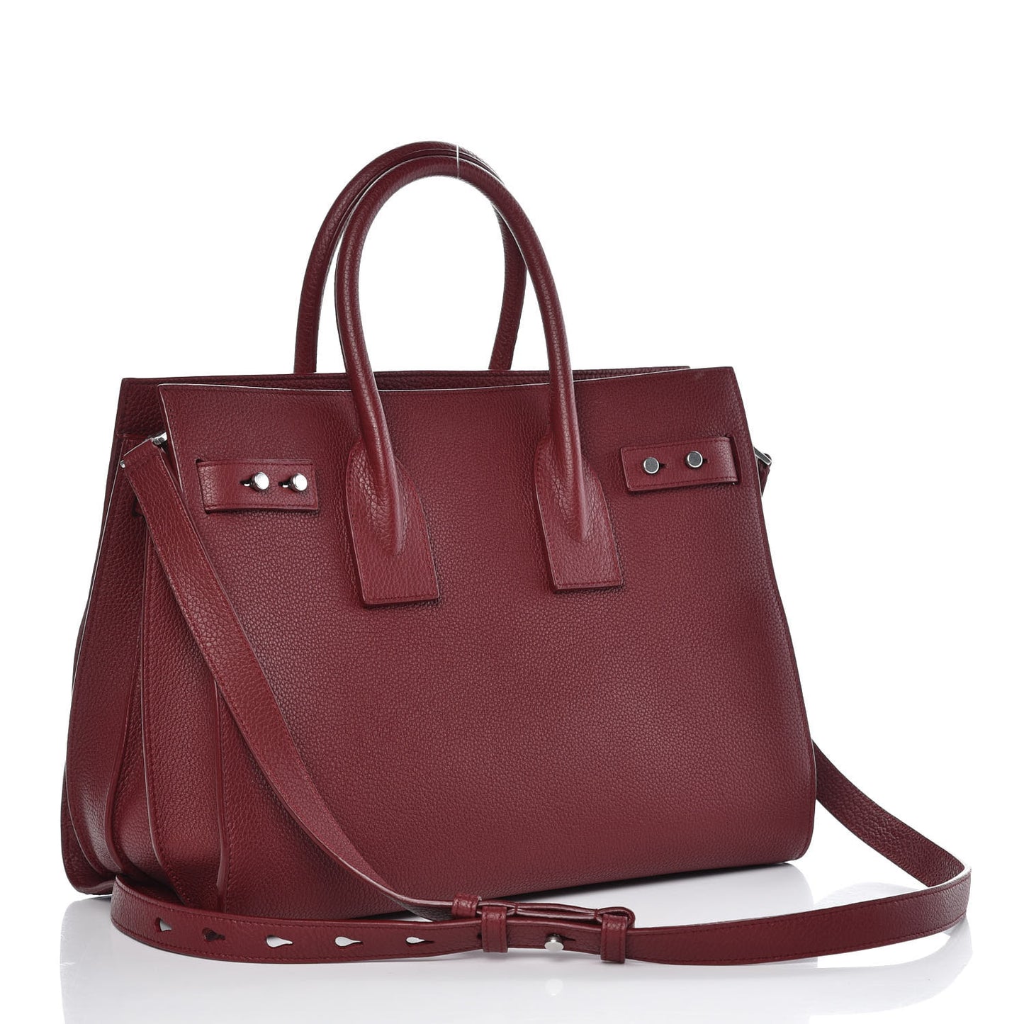Grained Calfskin Small Supple Sac De Jour Dark Pallisandre