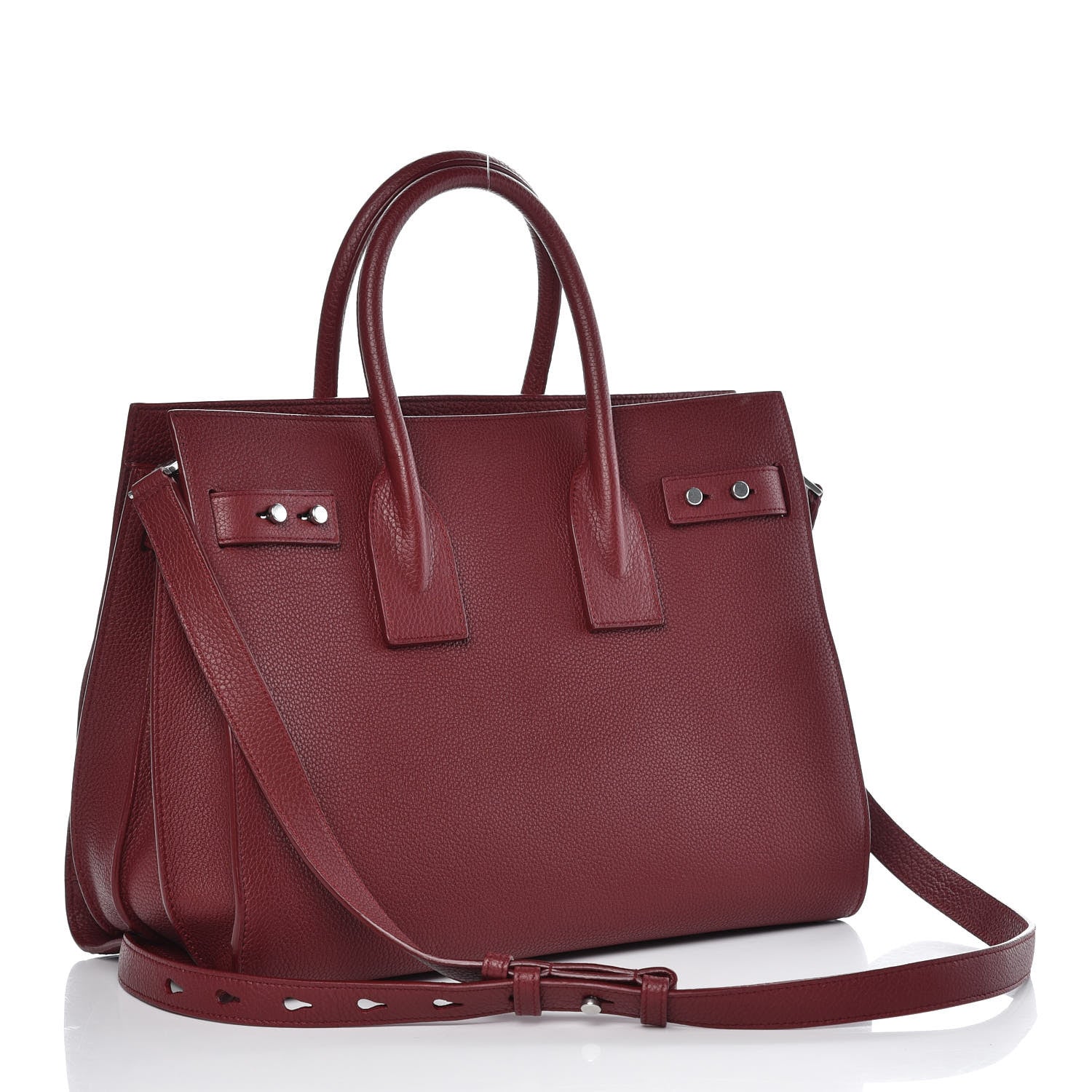 Saint Laurent Grained Calfskin Small Supple Sac De Jour Dark Pallisandre 3 of 7