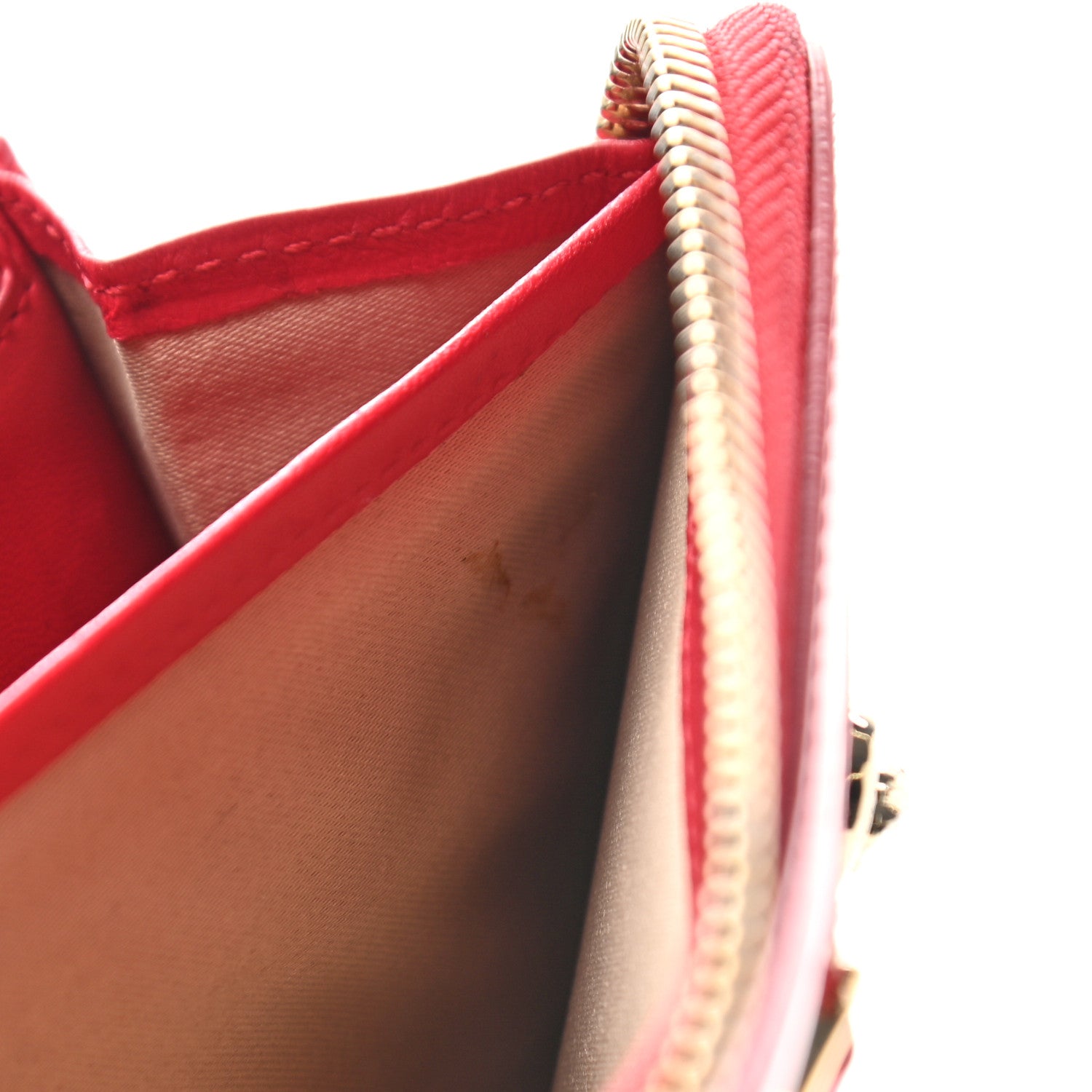 Versace Patent Palazzo Medusa Zip Around Wallet Red 6 of 12