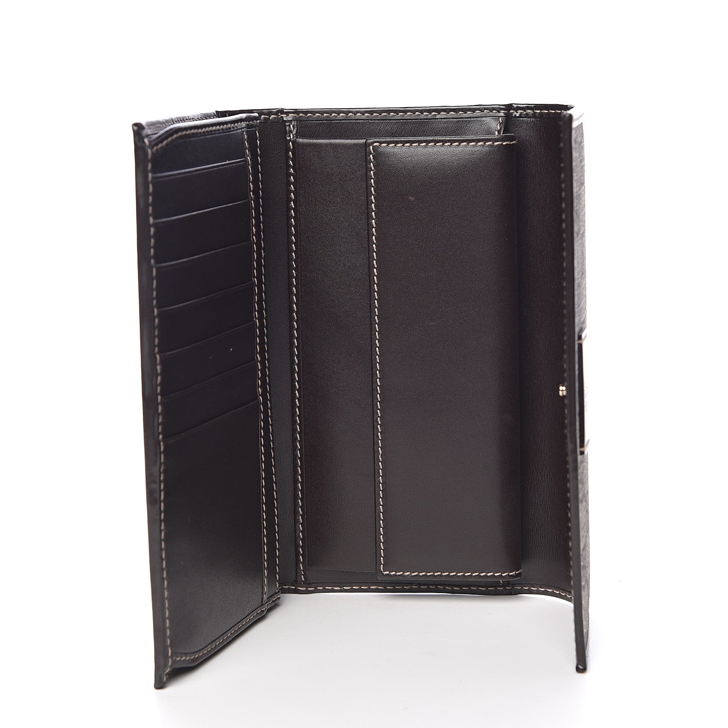 Gucci GG Plus Monogram Joy Continental Snap Oranizer Wallet Beige Ebony Dark Brown 5 of 8