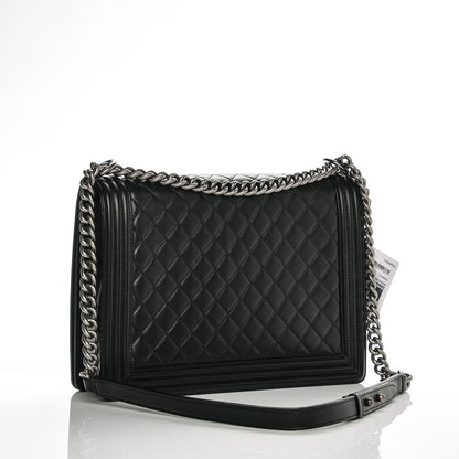 Chanel Lambskin Quilted Large Boy Flap Black 4 of 7
