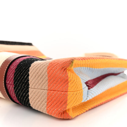 Chloe Cotton Calfskin Large Woody Striped Tote Multicolor 10 of 12