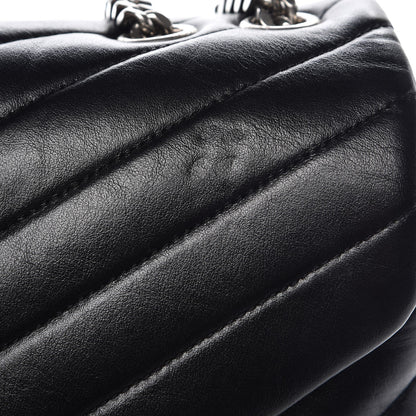 Saint Laurent Calfskin Y Quilted Monogram Large Loulou Chain Satchel Black 12 of 13
