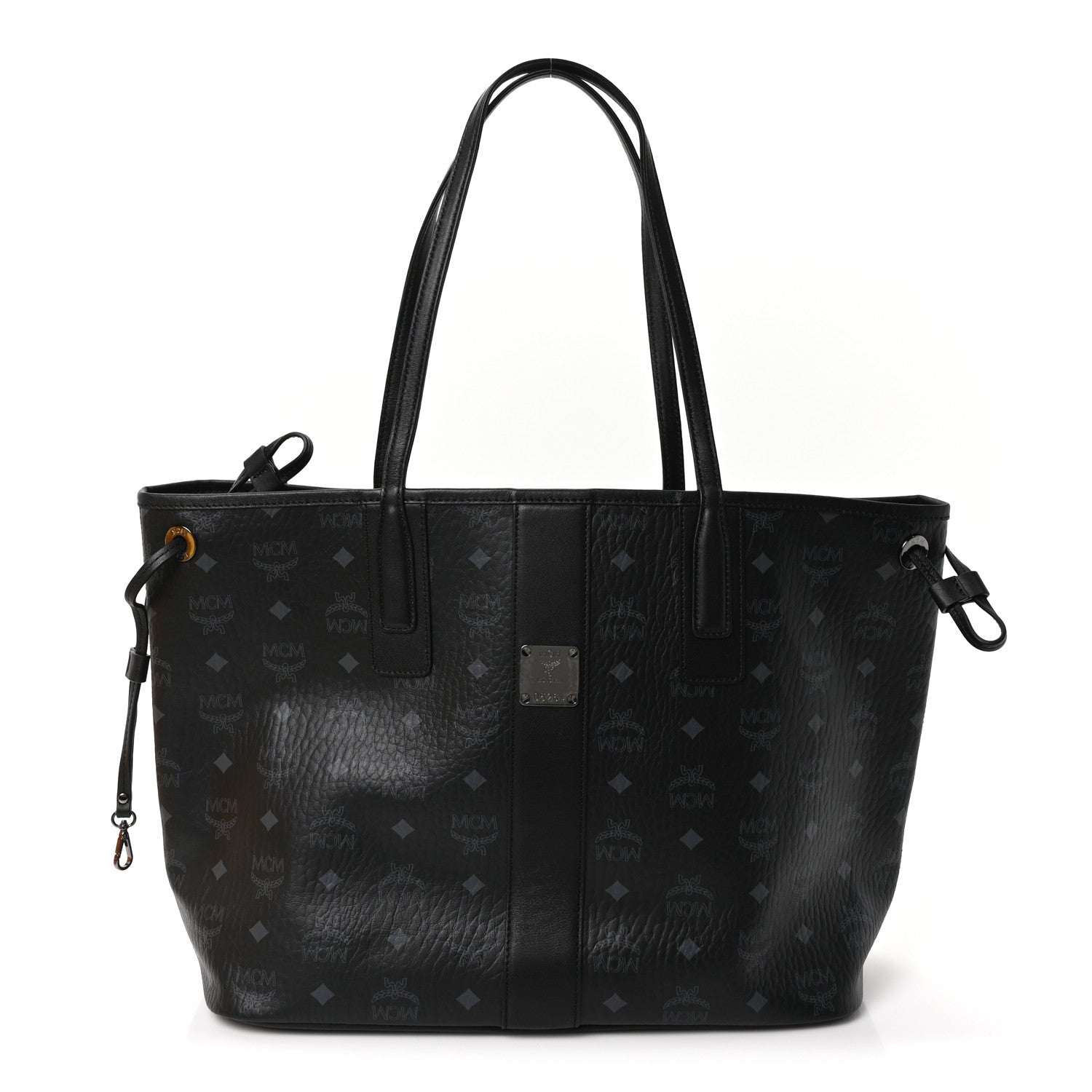 MCM Visetos Medium Liz Reversible Shopper Tote Black 1 of 16
