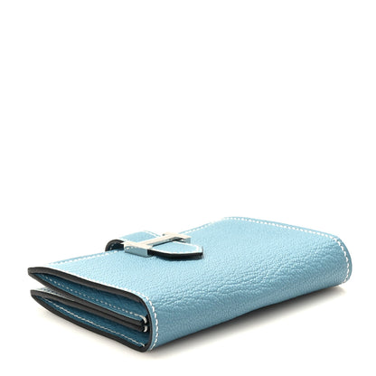 Hermes Chevre Mysore Bearn Card Holder Wallet New Bleu Jean 4 of 9