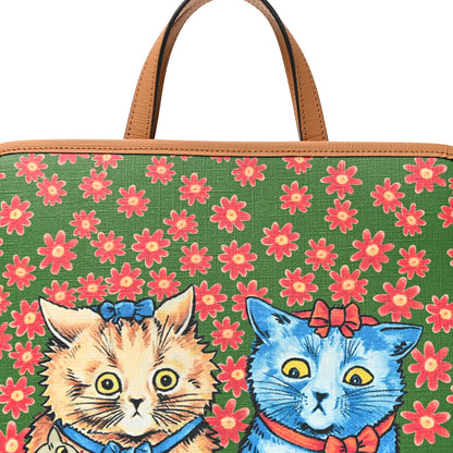 Gucci Canvas Kitten Print Children Tote Green 8 of 11