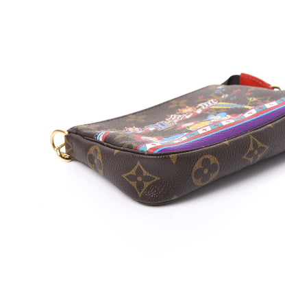 Louis Vuitton Monogram 2020 Christmas Animation Bumper Cars Mini Pochette Accessories Coquelicot 5 of 10
