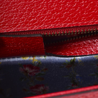 Gucci Calfskin Bamboo Web Medium Falena Moth Top Handle Bag Hibiscus Red 7 of 8