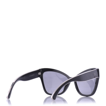 Chanel Acetate Polarized CC Cat Eye Sunglasses 5271 Black 4 of 10
