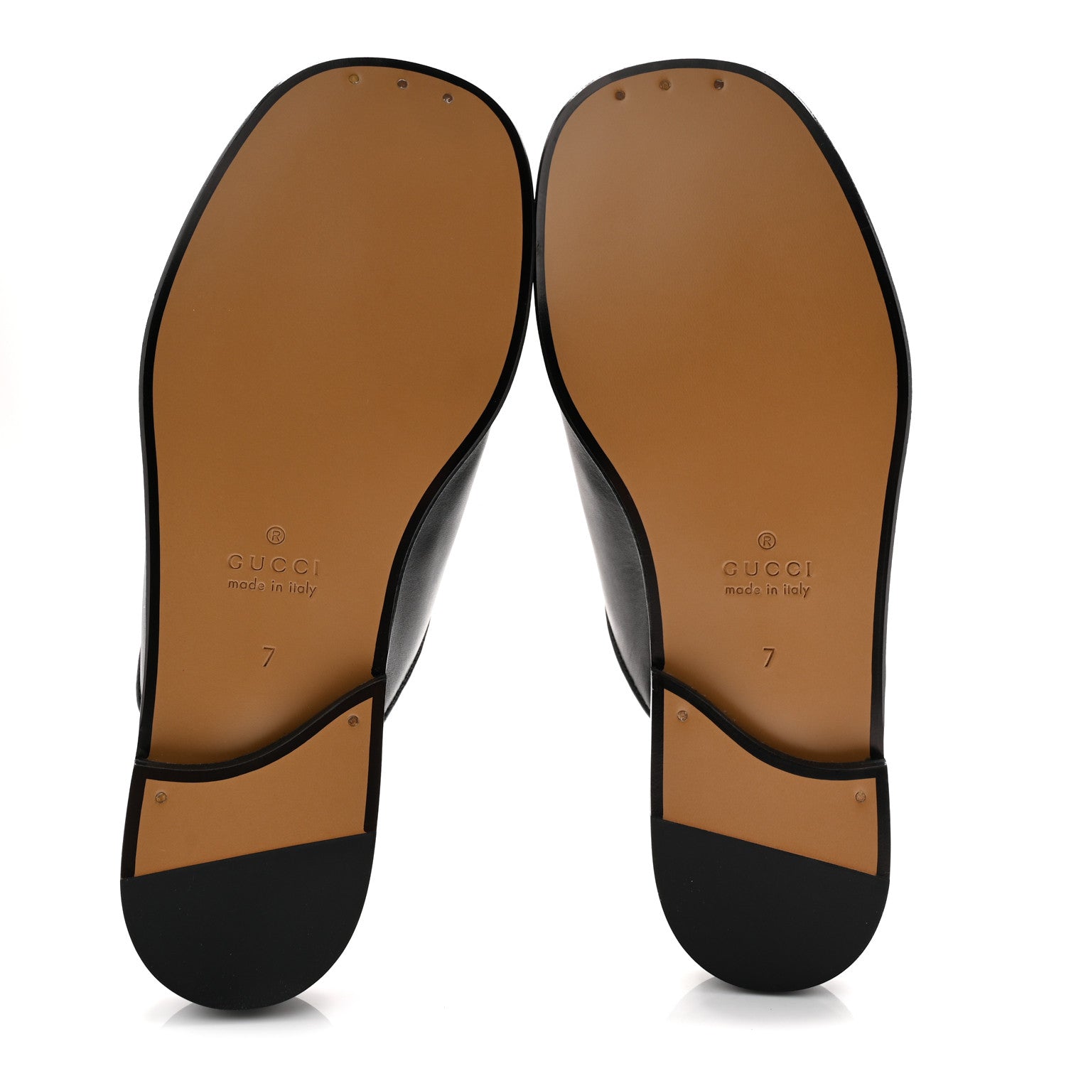 Gucci Jakarta Calfskin Mens Horsebit Slippers 7 Black 6 of 10