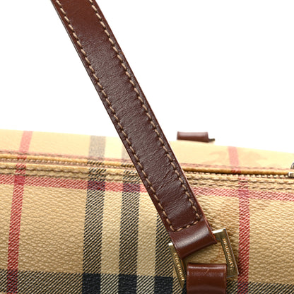 Burberry Haymarket Check Barrel Bag Brown 12 of 13