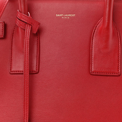 Saint Laurent Calfskin Small Sac De Jour Lipstick Red 9 of 12