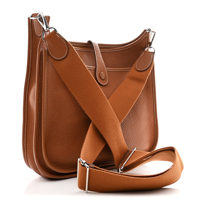 Hermes Taurillon Clemence Evelyne III PM Gold 2 of 9
