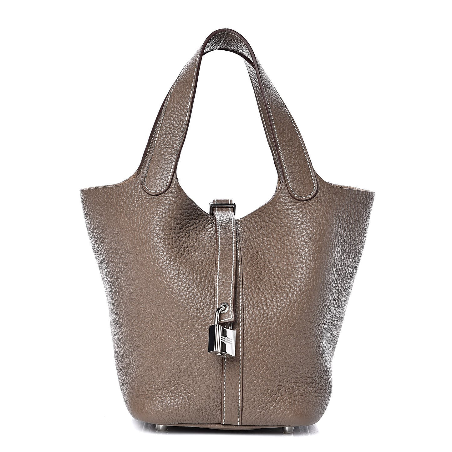 Taurillon Clemence Picotin Lock 18 PM Etoupe