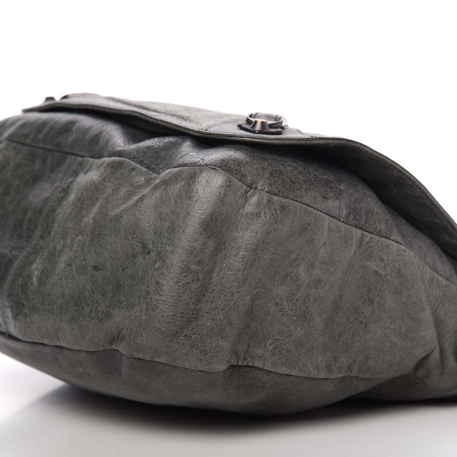 Balenciaga Agneau Classic Hardware Folk Messenger Anthracite 7 of 9