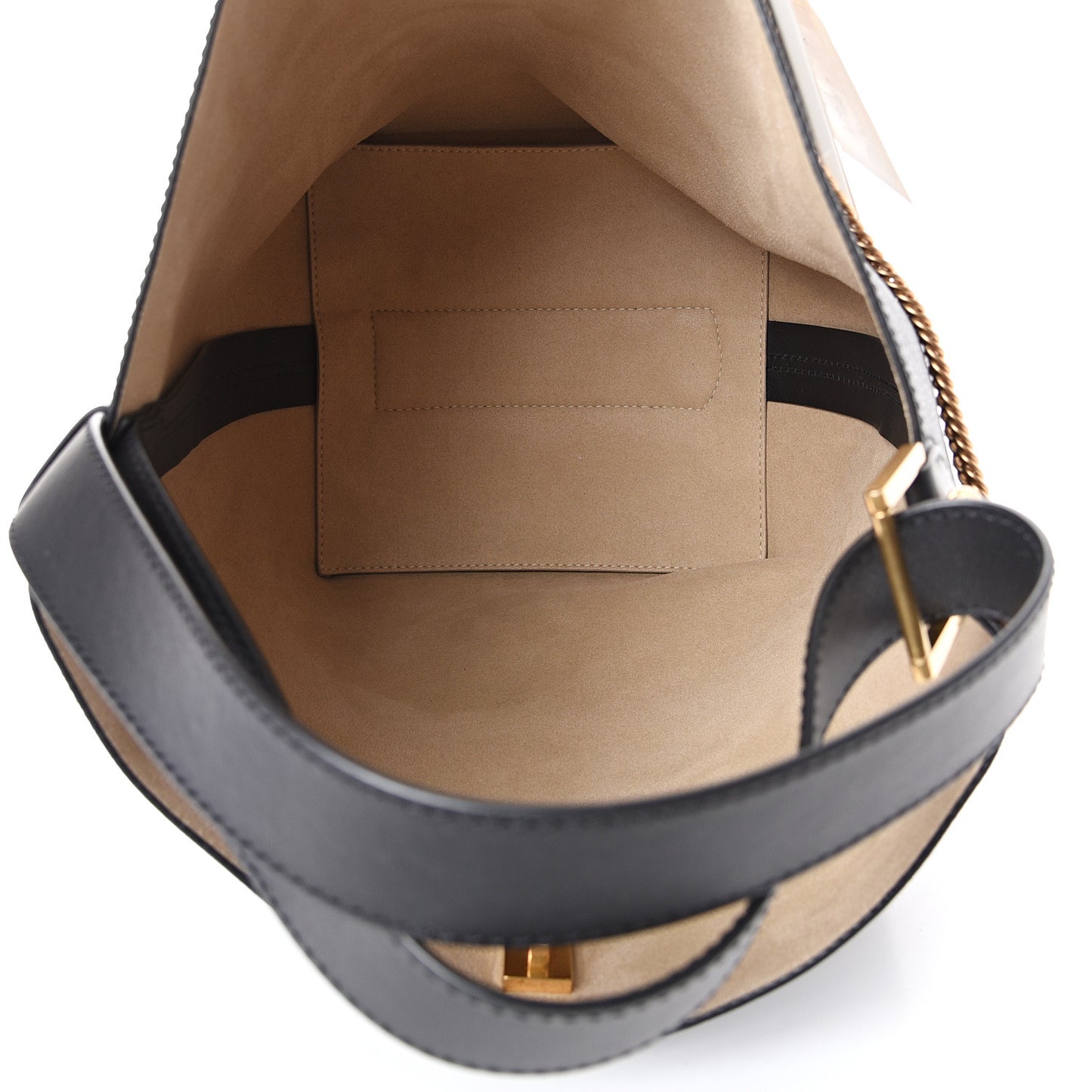 Grained Calfskin GV Bucket Bag Black