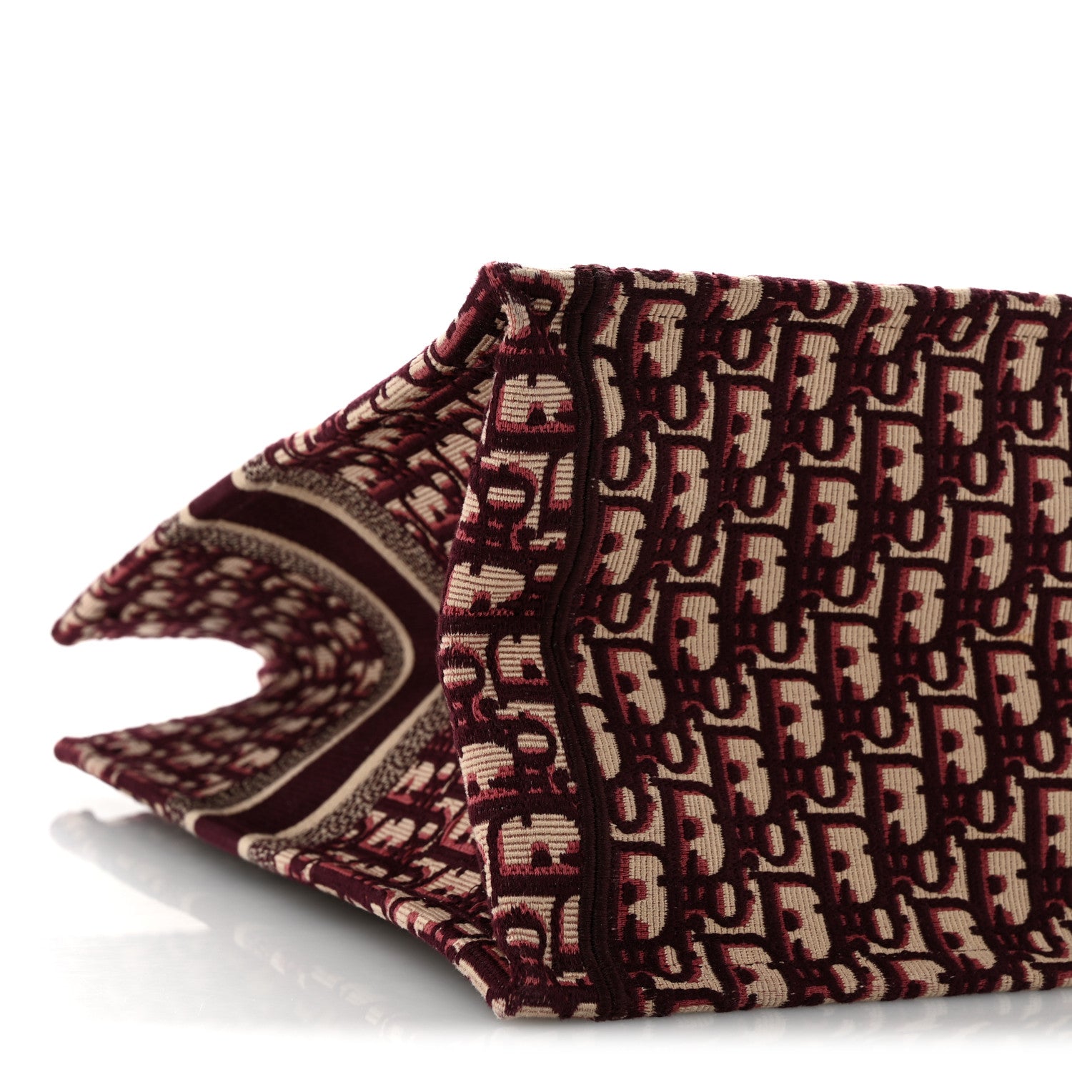 Christian Dior Oblique Large Book Tote Burgundy Multicolor 9 of 11