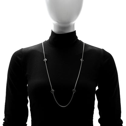 David Yurman Sterling Silver Logo Station Necklace 36" 2 of 4
