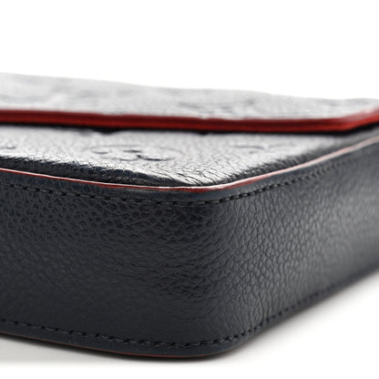 Louis Vuitton Empreinte Pochette Felicie Chain Wallet Marine Rouge 11 of 13
